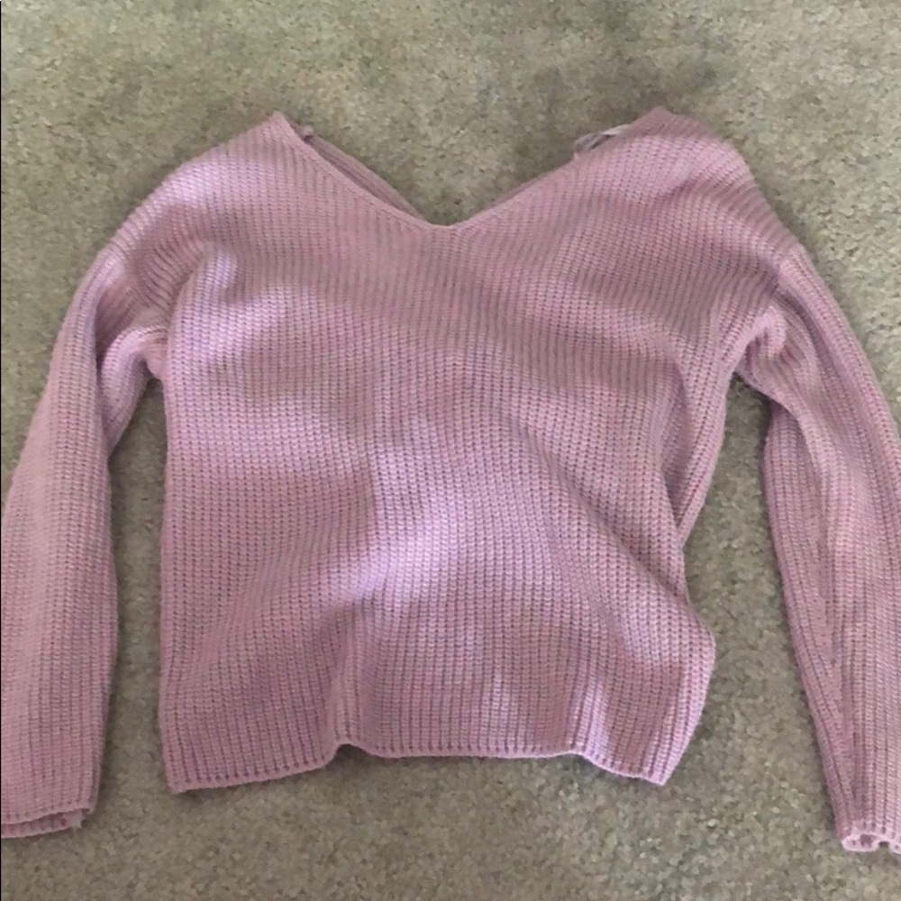 Purple knit sweater